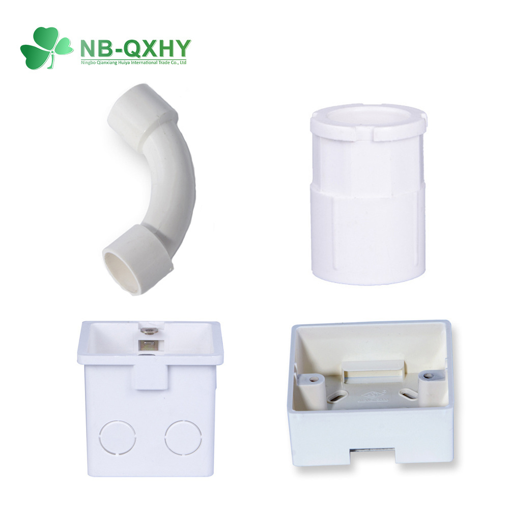 Factory Wholesale Plastic/PVC Wiring Cable Conduit Electric Pipe Fitting