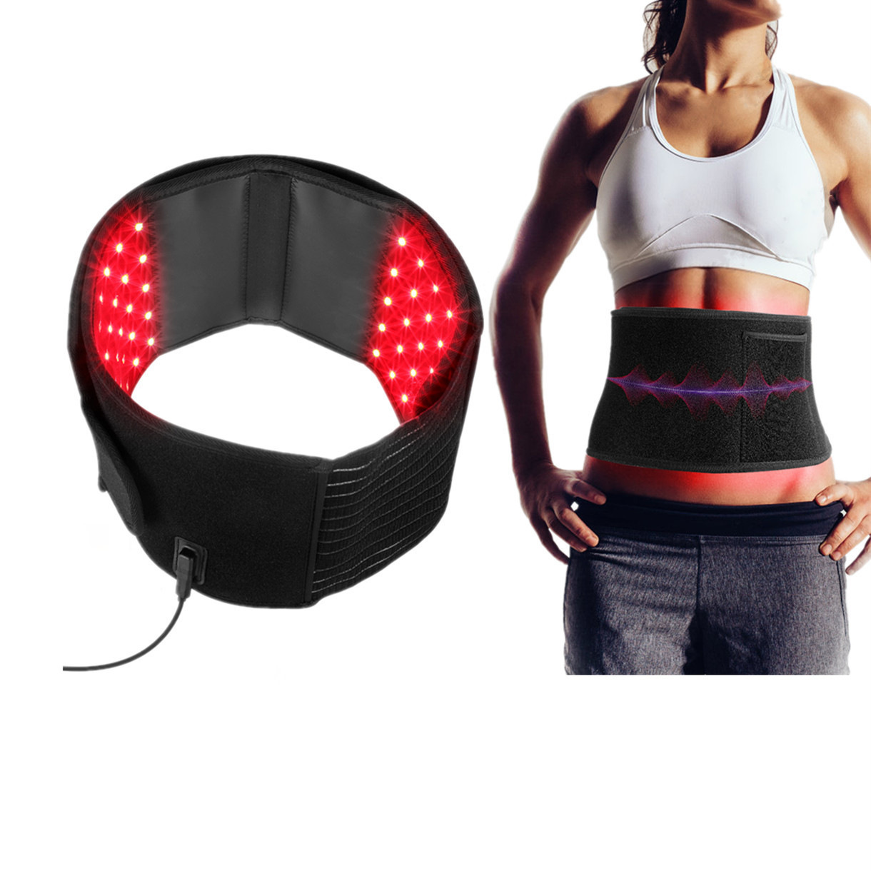 102pcs LED Infrared Red Light EMS Abdominal Weight Loss Belt