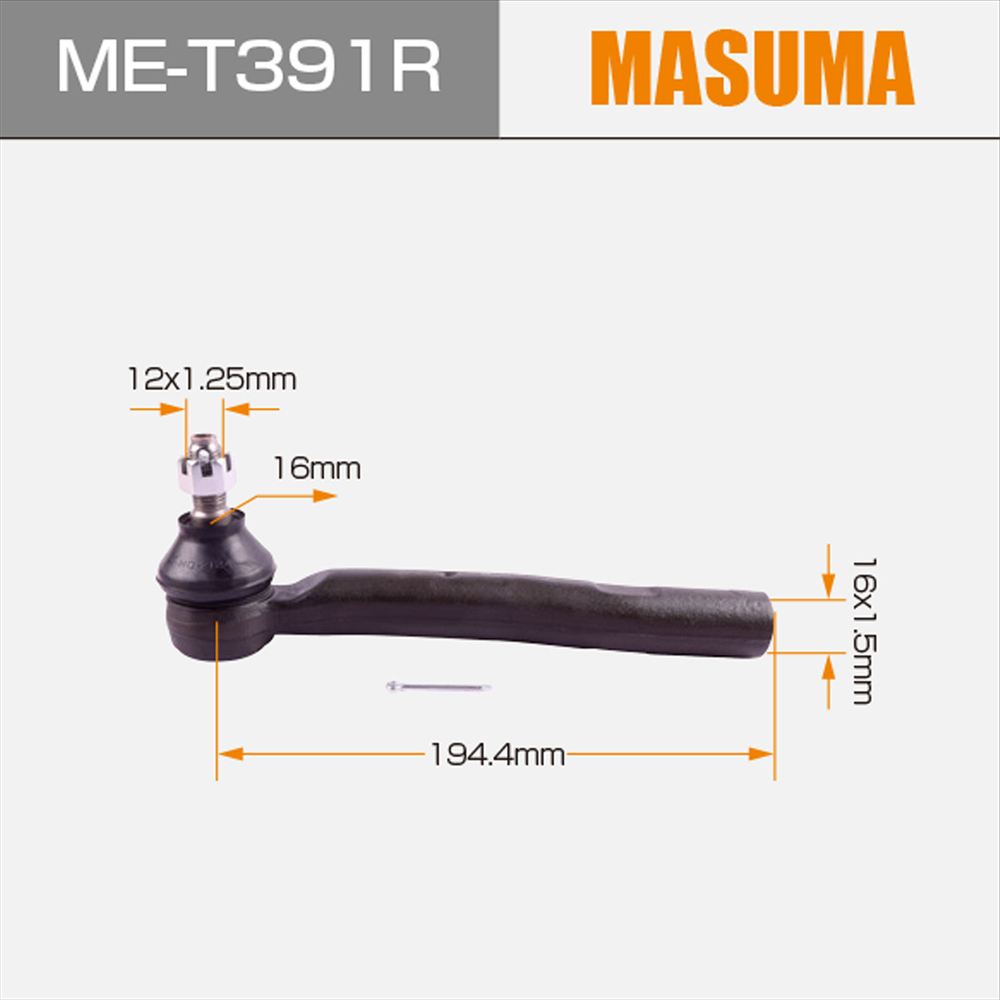 45460-09180 Left Position ME-T391R MASUMA Assembly tie rod end for LEXUS RX270 AGL10W
