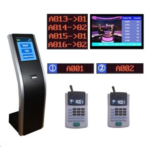 China Custom design bank service counter led number Queue Ticket Management Display Token Number Kiosk System on sale