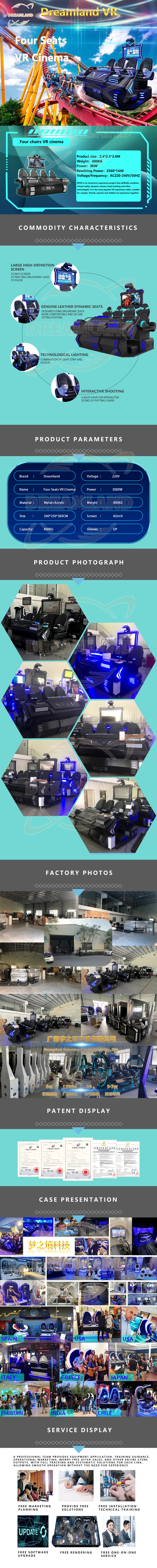 Manufacturer's high quality 350KG 4-seater VR 9D simulator VR device
