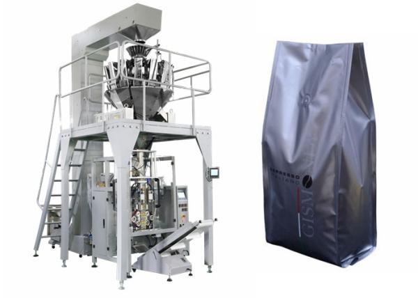 High Speed Food Pouch Packaging Machines , Coffee Vertical Form Fill Seal