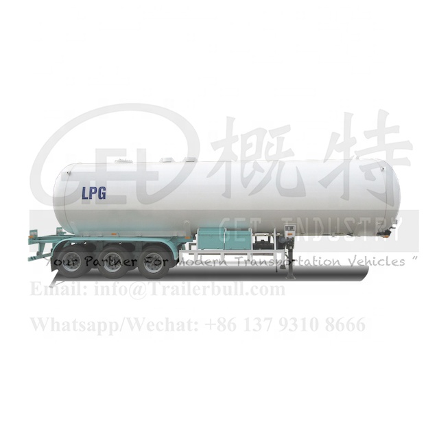 2" 50mm Or 3.5" 90mm JOST King Pin 56100 L LPG Tank Semi Trailer For Transportation