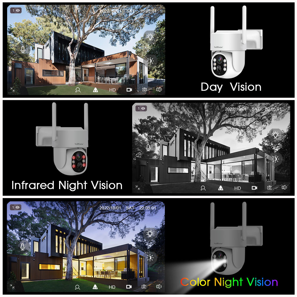 Wireless Solar Battery Camera Outdoor Home WIFI Security Surveillance Waterproof IP66 Solar Battery PTZ Solar Camera