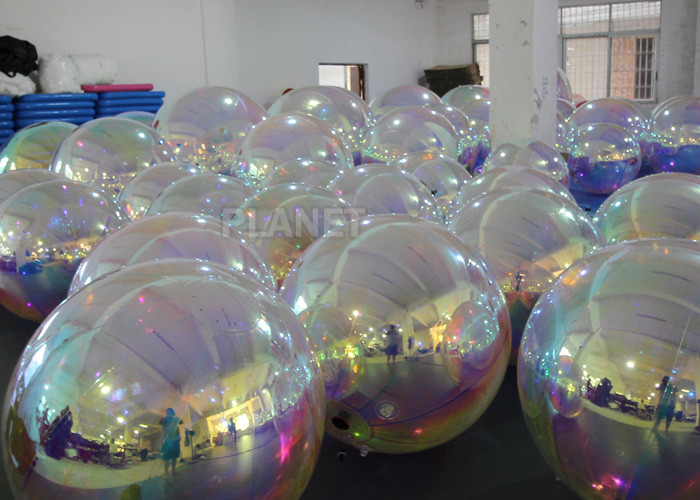1.2m , 1.8m Inflatable Mirror Balloon With Logo Print For Advertising