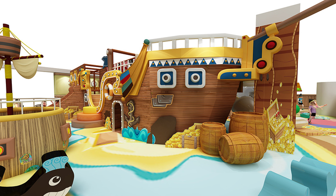 Pirate Ship Theme Indoor Playground , Inside Play Zone Equipment
