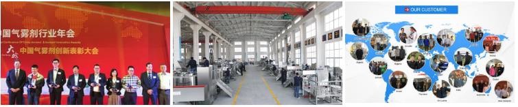PLC Aerosol Filling Machine Two Unit High Speed Production Line