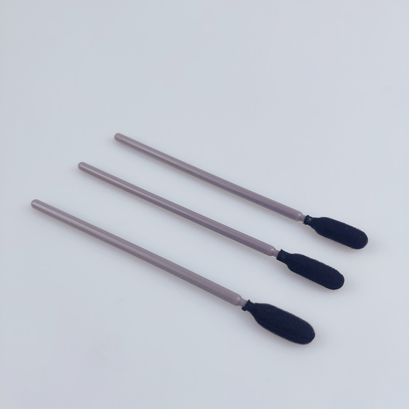 Lint Free Industrial Use Black Cleanroom Foam Swab With Grey Stick