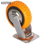 350kg Maximum Load Zinc Plated 5 prime prime Heavy Duty Swivel Casters with