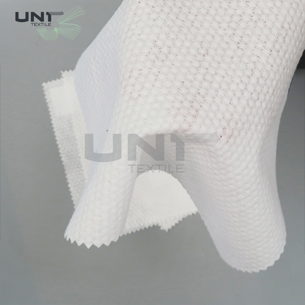 80gsm Pearl Dot Spunlace Nonwoven Fabric White Color Dirt Absorption