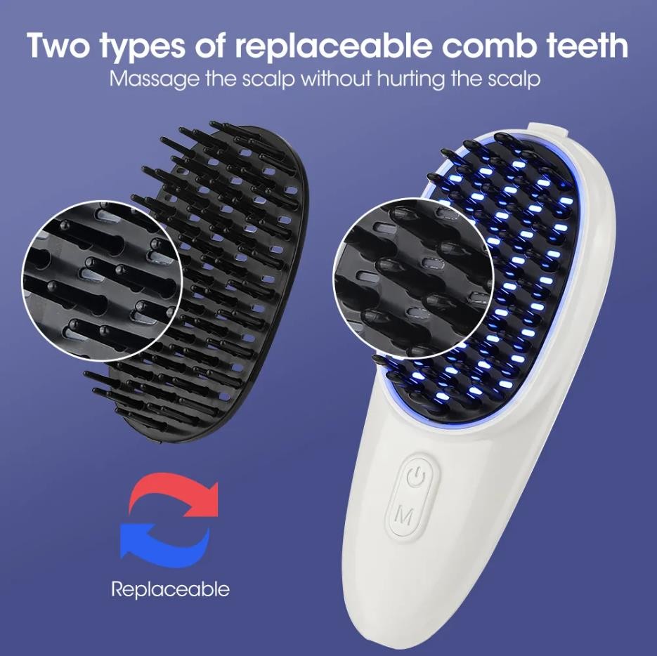 Red Blue LED Anti Hair Loss Massage Hair Growth Comb Scalp Massager