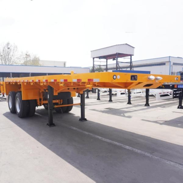 Used and New CIMC 2 Axle Flat Bed Semi Truck Trailer for Transport 20 Ft