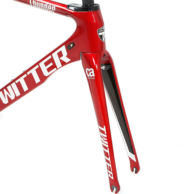 Wheel 700x25C Carbon Road Bike Frame , Carbon Rim Brake Frameset THUNDER-C 46cm