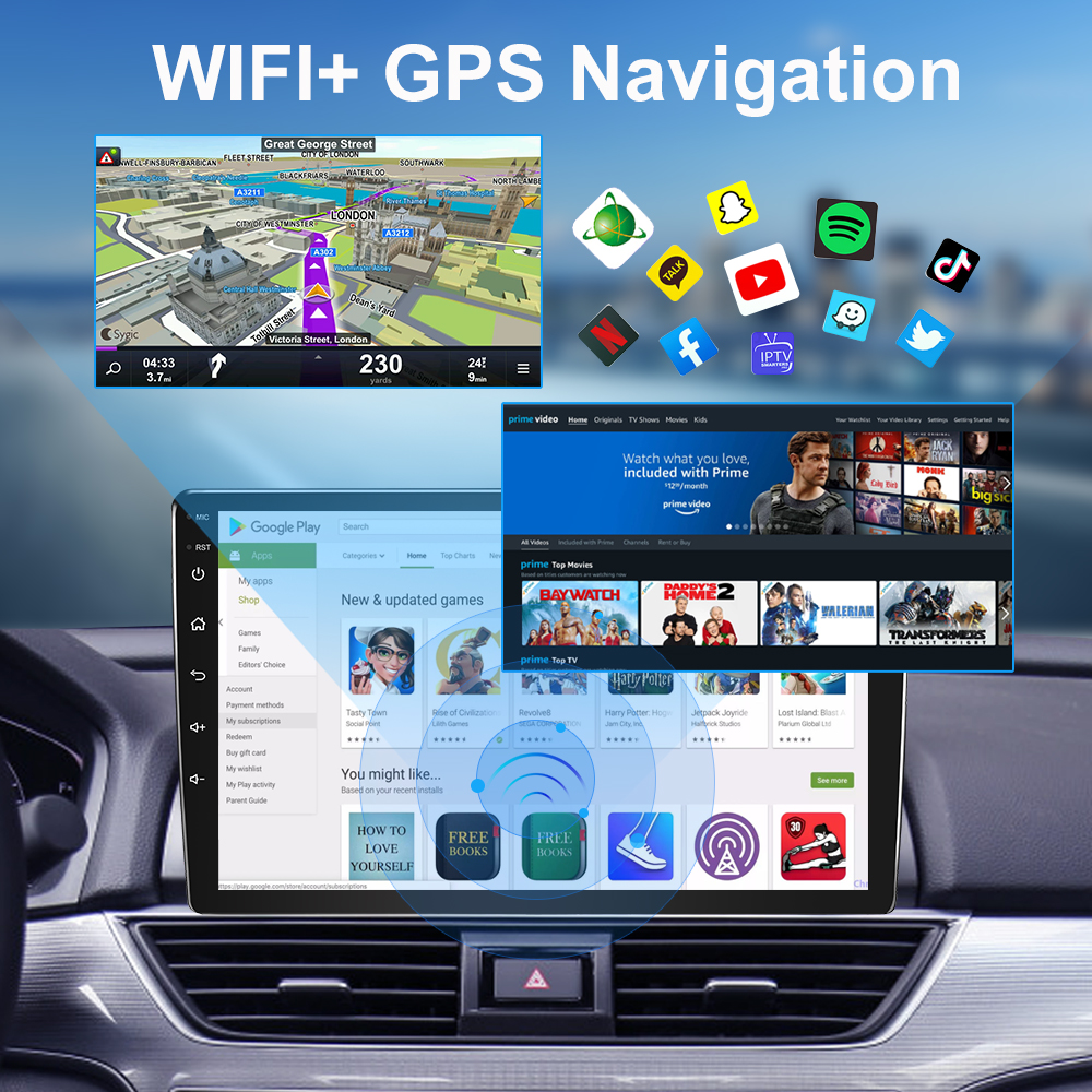 KIA Carnival Android Car Radio Multimedia Player with Navigation GPS and AUX Port