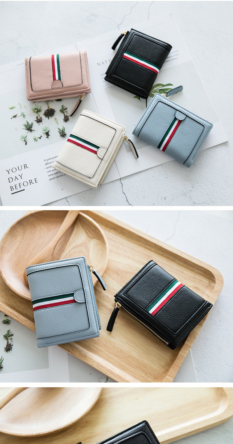 Mini Women Wallet Cute Lady Leather Bag with Zippered Card Wallet and Elegance Design