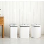 12L White Circular Touch Bucket Charging Dual-purpose Intelligent Motion Sensor