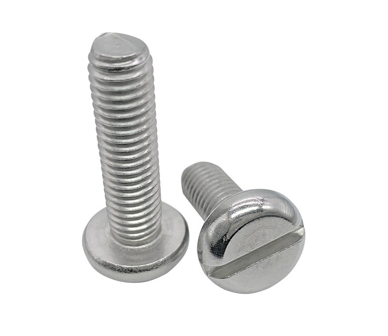 White Zinc Plated Steel Pan Head Slotted Screws DIN85 Slotted Drive Pan Head Machine Screws