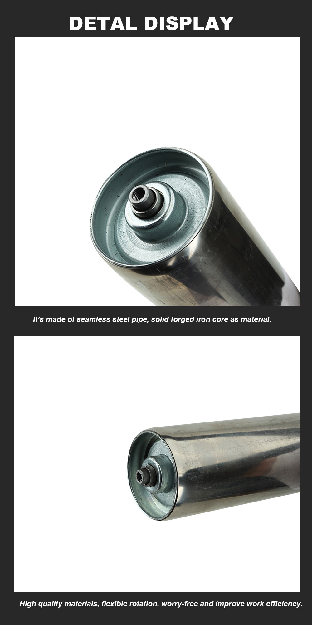 Antirust Coal Mine Stainless Steel Conveyor Roller for Stone Crusher at Manufacturing Plant