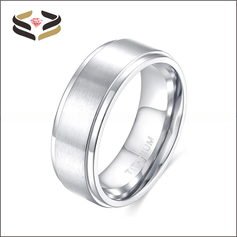 Gift Gold Black Titanium Wedding Band Matte Finished 4mm 6mm 8mm For Men Women