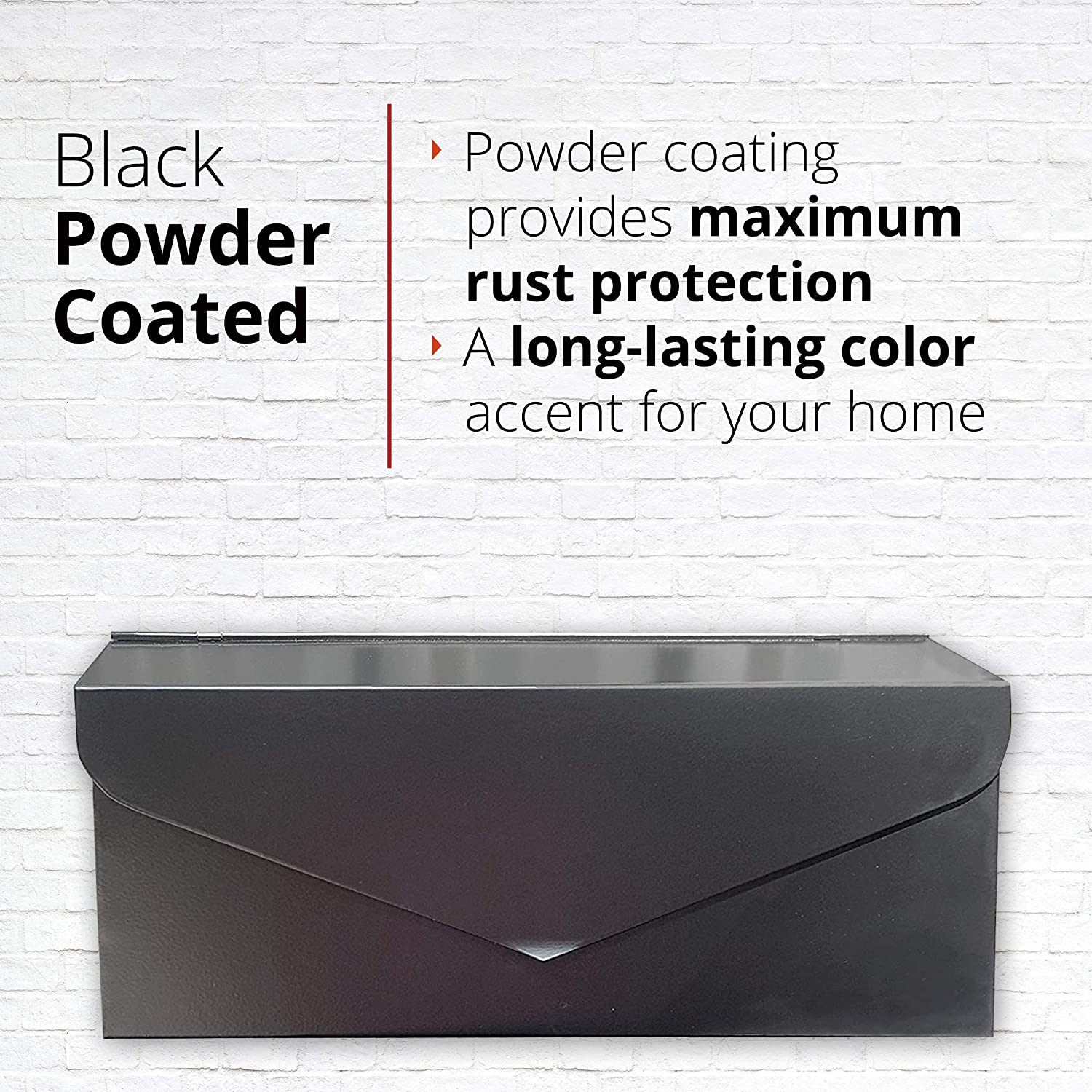 Custom Logo Printed Industrial Style Iron Wall Mount Post Box with Anti-rust Features