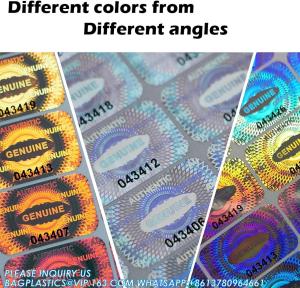  Authentic Hologram Labels/Stickers Silver Transfer Tamper Evident Security Warranty Void Seals/Stickers High Security Manufactures