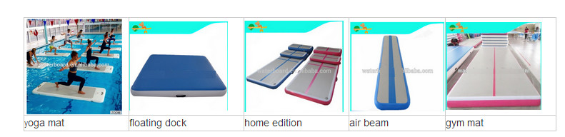 PVC inflatable air Yoga mat in all colors used on the water or on the ground