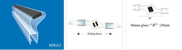 Sealing Strips/waterproof magnetic strips/shower door seals/PVC Magnetic Seal