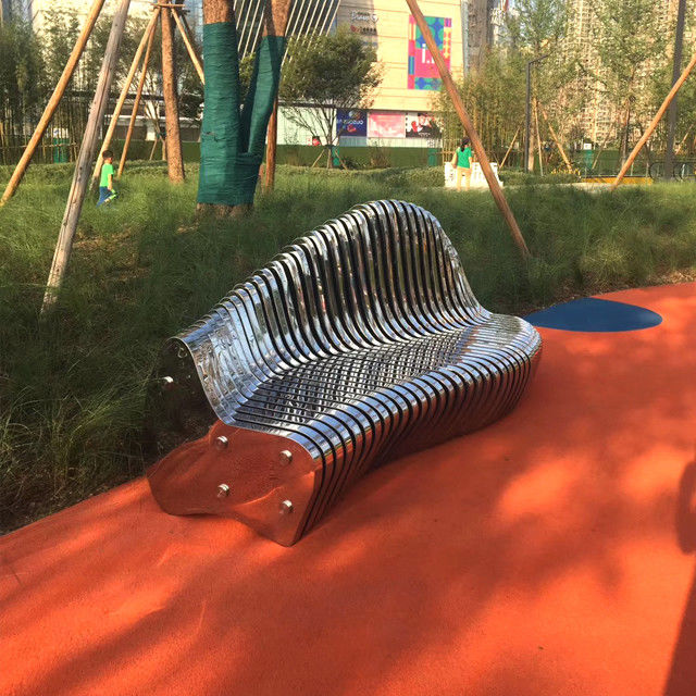 High end 2500mm 201 Stainless Steel Garden Benches