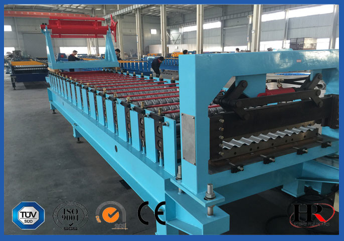 Hydraulic Metal Glazed Roof Tile Making Machine , Tile Forming Machine