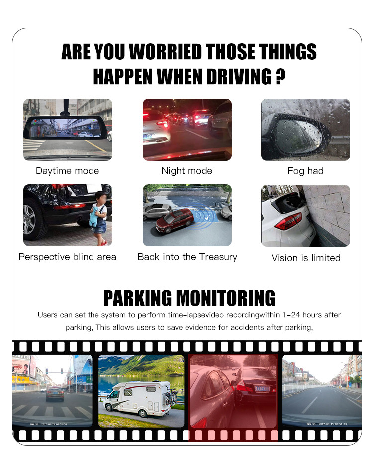 170deg Full HD Night Vision Car Cameras Rear View Reversing Camera 1440P 1080p
