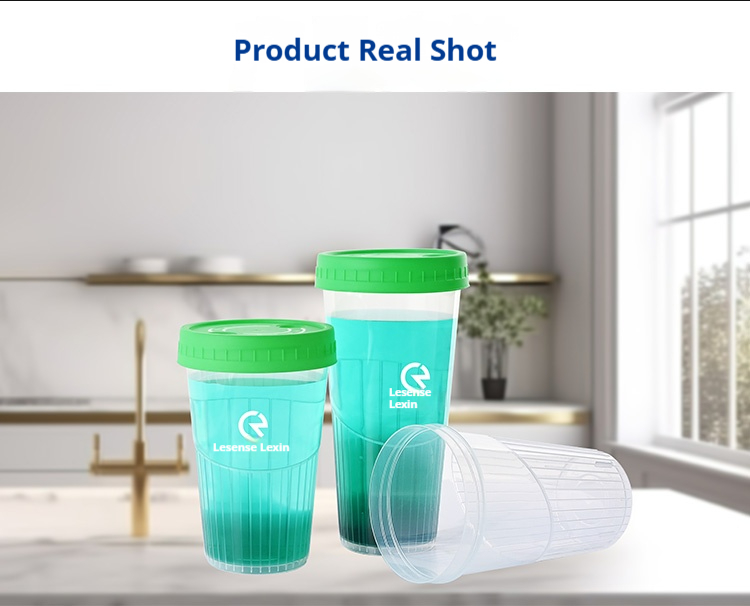 New Anti-scald Design Clear PP Plastic Cups with Lids Disposable Drinking Cups for Hot Drinks Hot Coffee Milk Jujube Tea