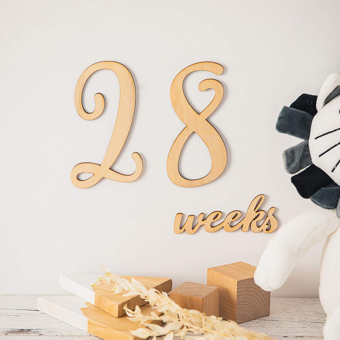 Reusable Baby Wooden Milestone Blocks Newborn 2 Month Old Milestones