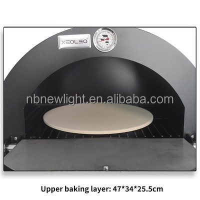 Outdoor Courtyard Charcoal Oven for Baking Pizza Portable and 30.5*30.5cm Stone Size