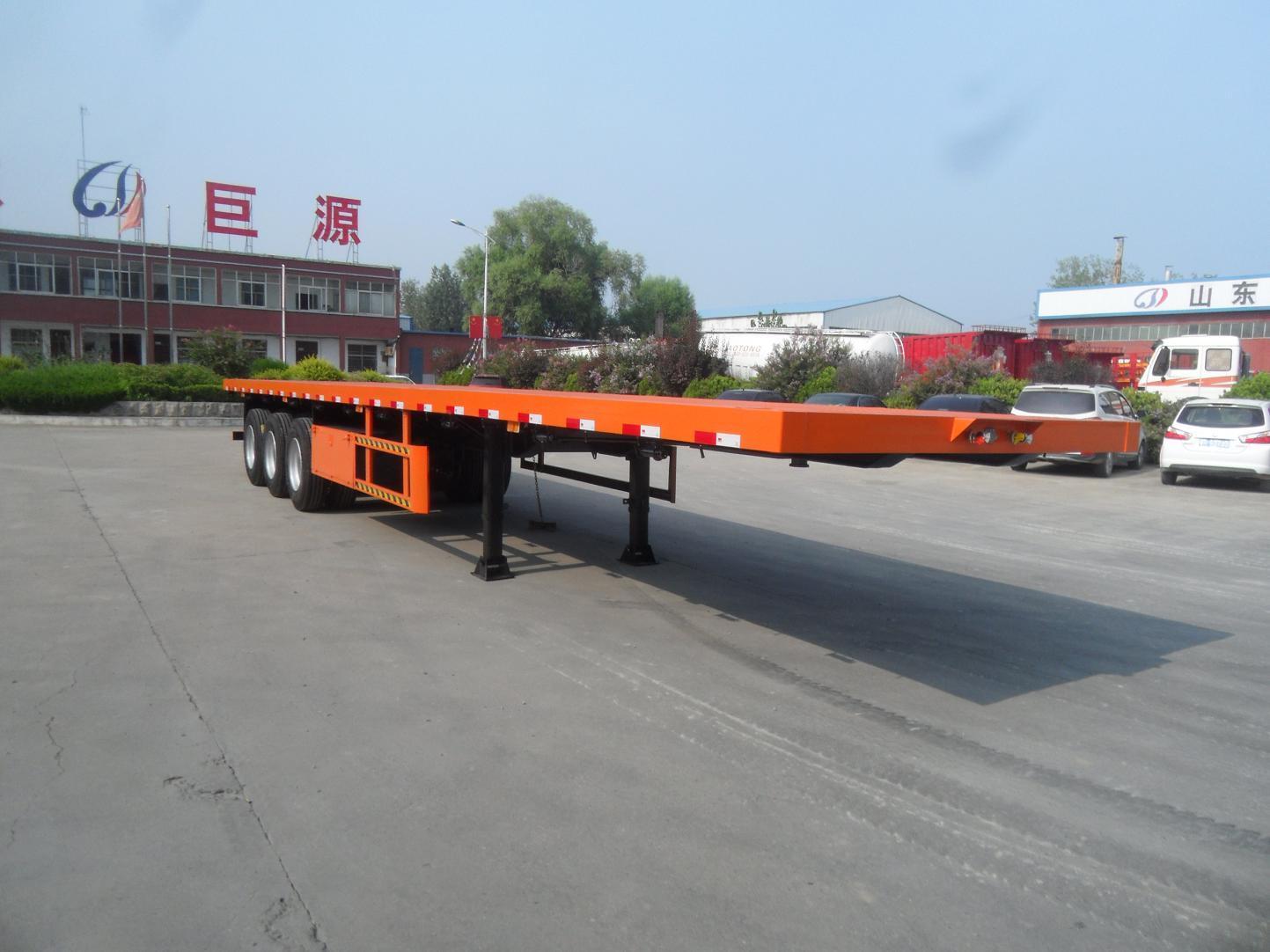 Truck Trailer 3 axles flatbed semi-trailer platform 40ft 48ft for container transport