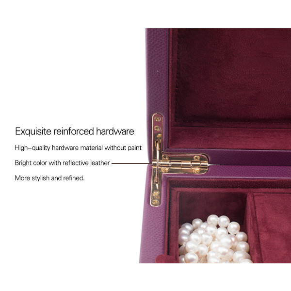 PU leather jewelry storage cheap packaging travel portable jewelry box thin jewelry box