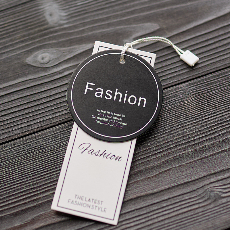 Black Two Pieces Custom Kraft Hang Tags Marble Gilded Coated Pape Printing