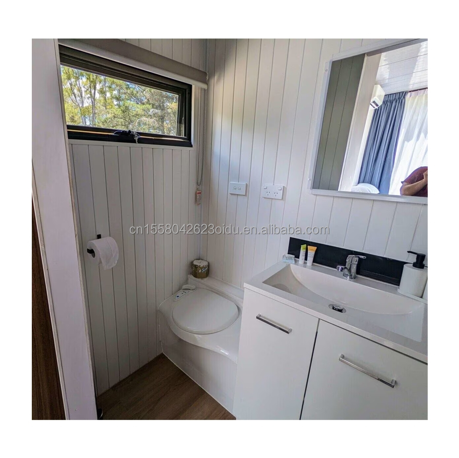 50/75/100mm Wave Sandwich Panel Wall EU Modern Design Steel Structure Building for Log Hotels or Mobile Little House Prefabricated Home