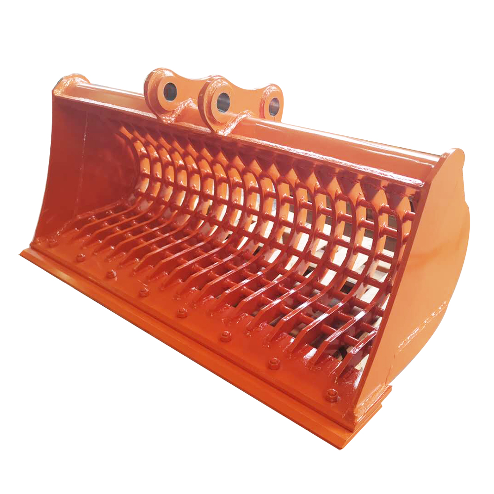 Customized Excavator attachments excavator rocke bucket crusher bucket yellow black bucket