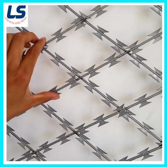 Stainless Steel Concertina Razor Barbed Wire,blade barbed wire mesh fence,hot dipped galvanized wire