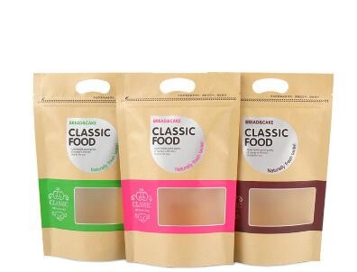 Stand Up k Kraft paper bags of candy & brown kraft paper bags & kraft paper coffee bags