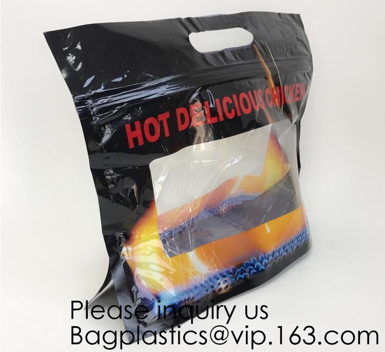 Rotisserie Chicken Pouches, Polypropylene Pouches, Aluminum Foil Bags, Stand Up Pouches Stand Up Zipper Bag with Portabl