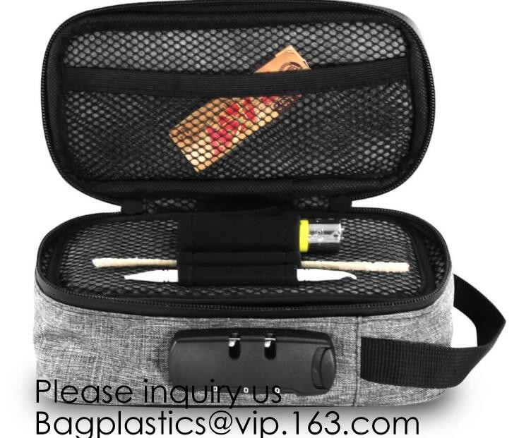 Laser PVC Carbon Lined Small Pocket Smell Proof Bag 11x7 - Store all your Smelly smoking accessories with combo lock,