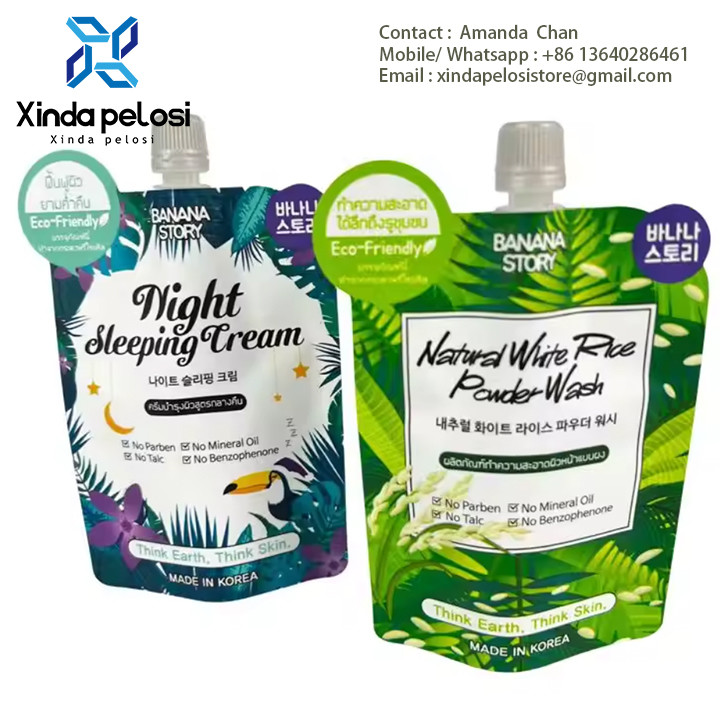 Custom Printing Small Liquid Stand Up Plastic Pouch Energy Packaging Bag