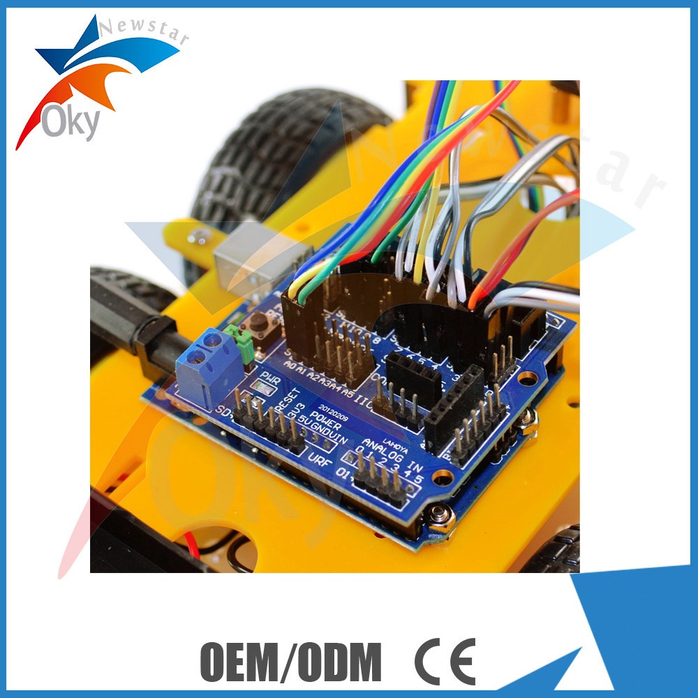 High Performance Arduino Car Robot Electric Car Chassis , Intelligent Diy Model