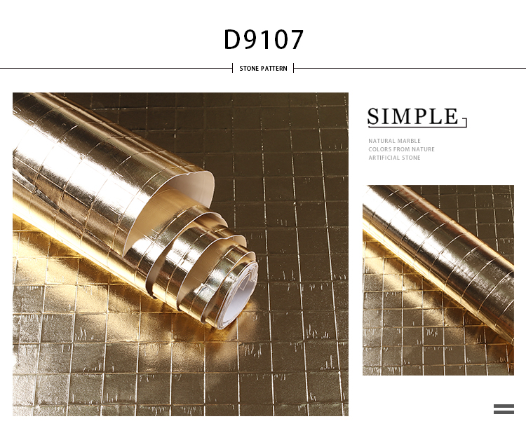 10m Length Removable Wallpaper for Walls Aluminum Foil Peel Stick Self Adhesive