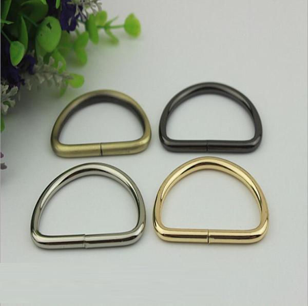 Good quality barrel plating handbags iron wire d ring 52mm,nickel metal d ring