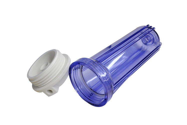 Durable Clear Plastic Filter Housing , RO Water Filter Housing 10 Inch Height