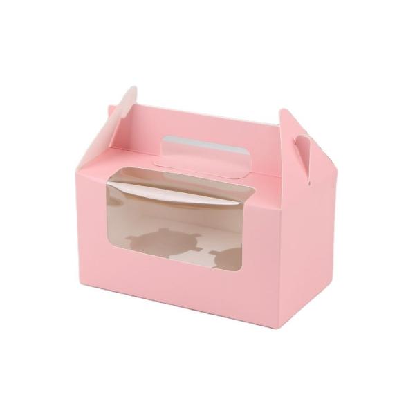Handheld Biscuit Cake Windowed Food Gift Boxes Cardboard Customized for Wedding