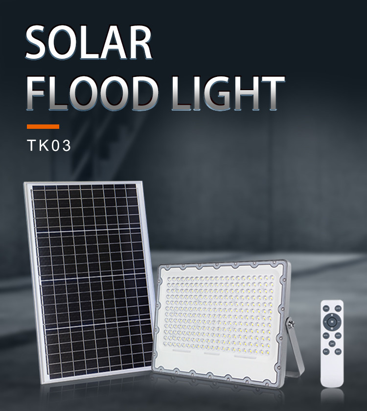 Cast Aluminum LiFePO4 Remote Control Battery Outdoor Waterproof 100w Solar LED Flood Light