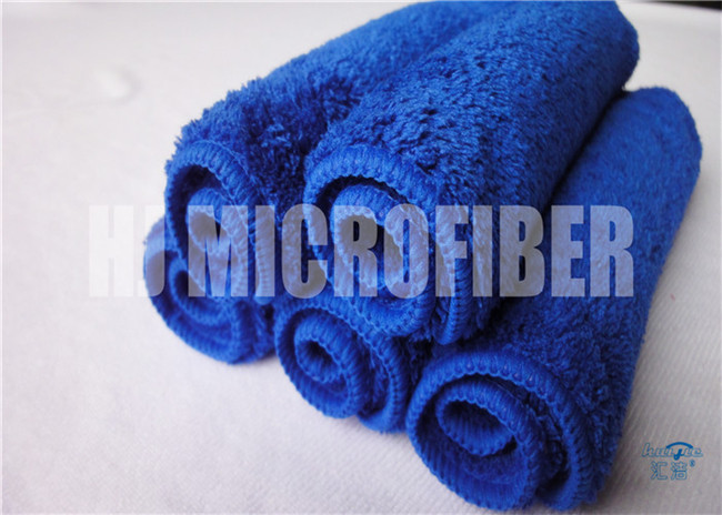 Blue Color Microfiber Car Cleaning Cloth Super Soft Super Absorbent 80% Polyester 20% Polyamide